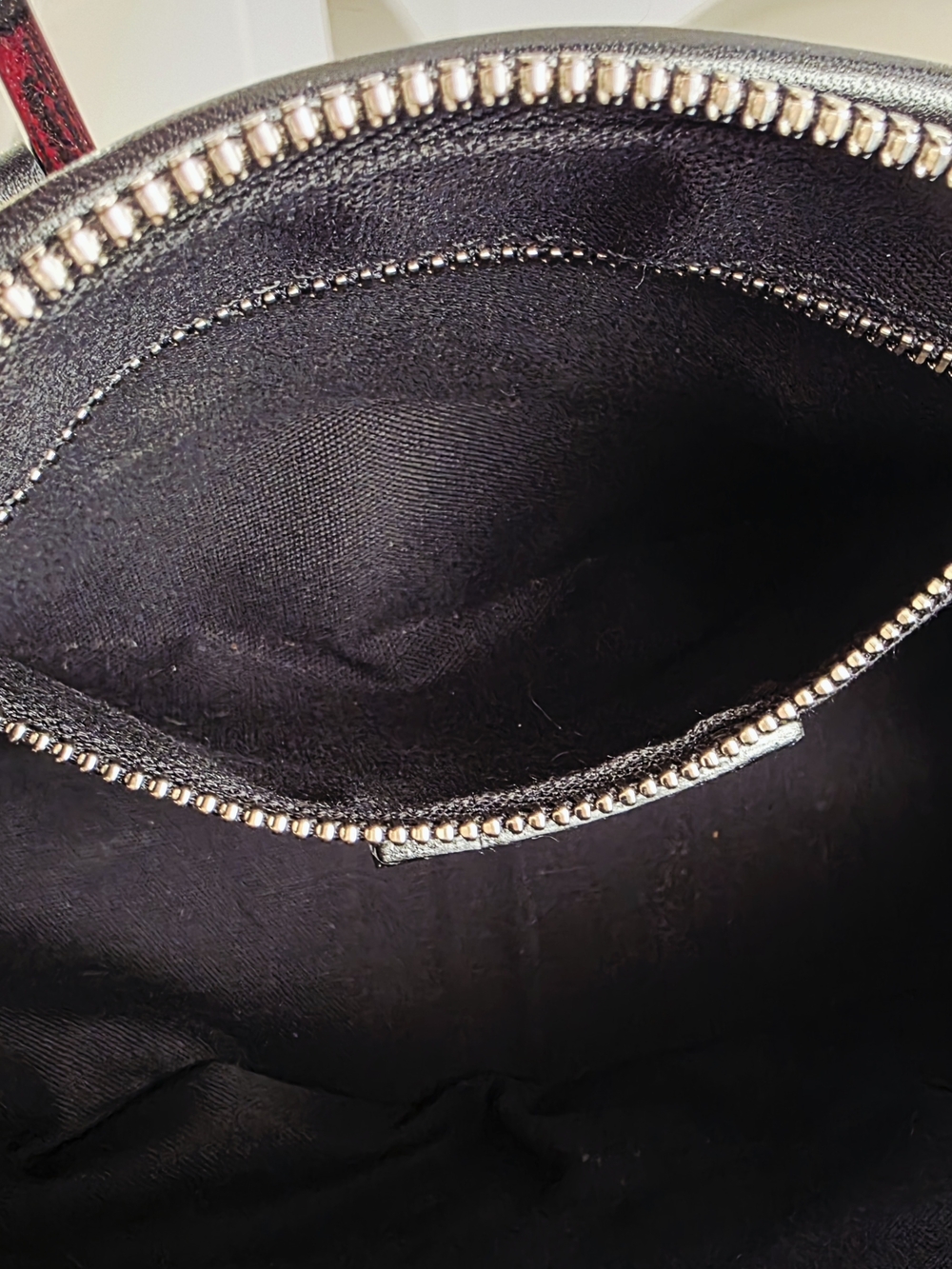 Burberry Red Black Tartan Wool & Genuine Leather Mini Handbag - Picture 12 of 16